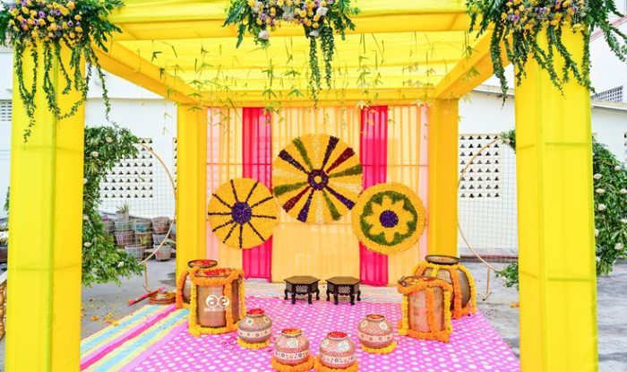 Kerala Haldi Stage Decoration